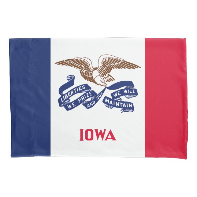 Funda De Cojín Bandera Estatal Iowa (Anverso)