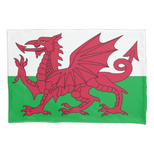 Funda De Cojín Bandera galesa (Gales) (Dragón galés)
