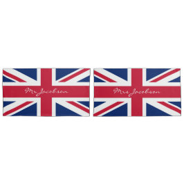 Funda De Cojín Bandera inglesa Nombre personalizado Unión Jack Pa