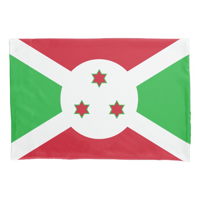 Funda De Cojín Bandera patriótica burundesa (Anverso)