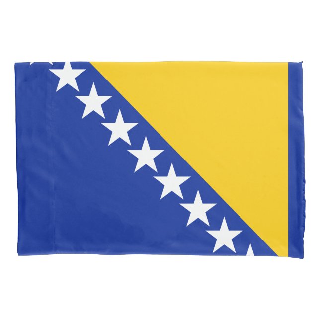 Funda De Cojín Bandera patriótica de Bosnia y Herzegovina (Anverso)