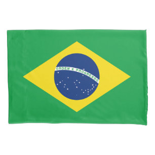 Funda De Cojín Bandera Patriótica de Brasil