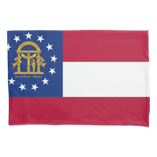 Funda De Cojín Bandera Patriótica de la Montaña Negra de Georgia (Anverso)