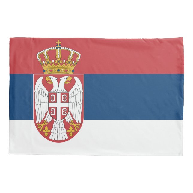 Funda De Cojín Bandera Patriótica de la Montaña Negra de Serbia (Reverso)