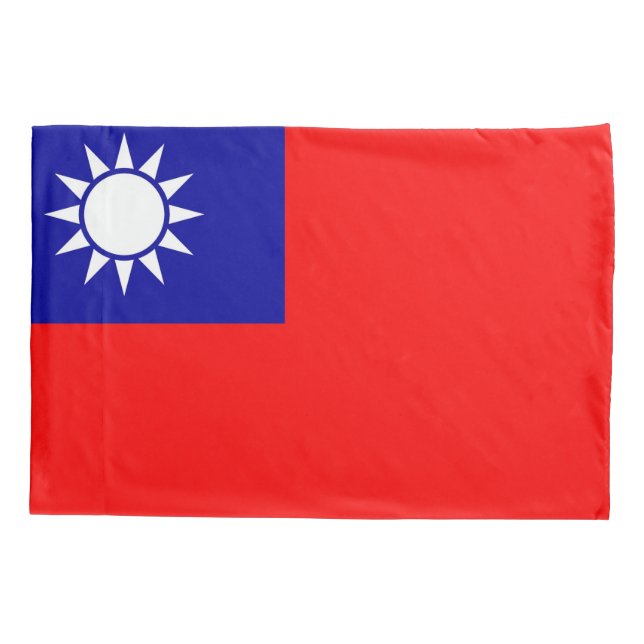 Funda De Cojín Bandera Patriótica de la Montaña Negra de Taiwán (Reverso)
