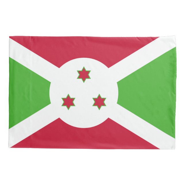 Funda De Cojín Bandera Patriótica de un solo pilar de Burundi (Reverso)