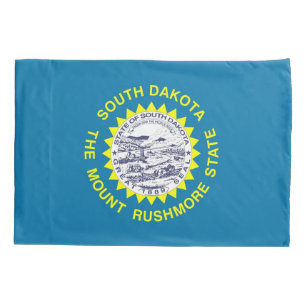 Funda De Cojín Bandera Patriótica de un solo pilar de Dakota del 