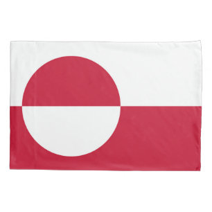 Funda De Cojín Bandera Patriótica de un solo pilar de Groenlandia