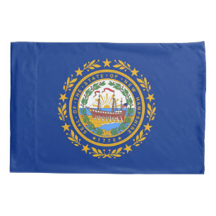 Funda De Cojín Bandera Patriótica de un solo pilar de Nuevo Hamps