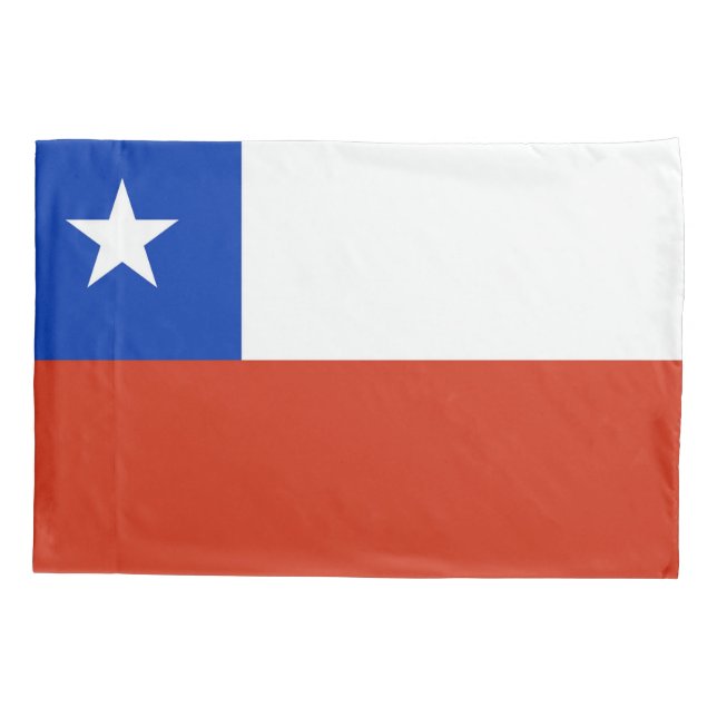 Funda De Cojín Bandera Patriótica de un solo pilar en Chile (Reverso)