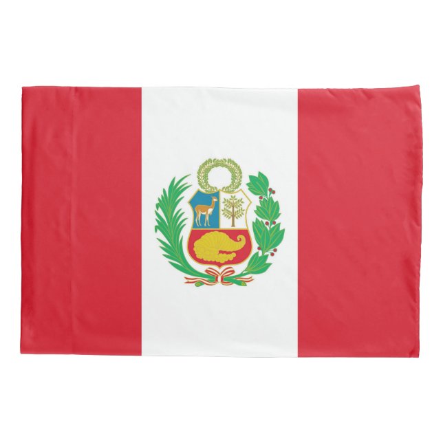 Funda De Cojín Bandera Patriótica de un solo pilar en el Perú (Reverso)
