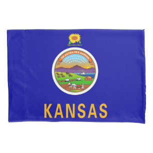 Funda De Cojín Bandera Patriótica de un solo pilar en Kansas, EE.