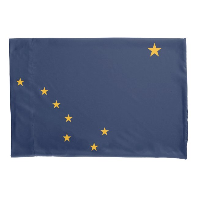Funda De Cojín Bandera Patriótica Monomuscular de Alaska, EE.UU. (Anverso)