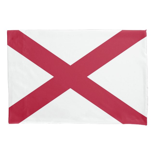 Funda De Cojín Bandera Patriótica monopilar de Alabama, Estados U (Anverso)