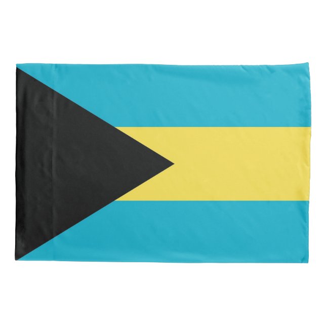 Funda De Cojín Bandera Patriótica monopilar de Bahamas (Reverso)