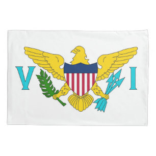 Funda De Cojín Bandera Patriótica monopilar de las Islas Vírgenes