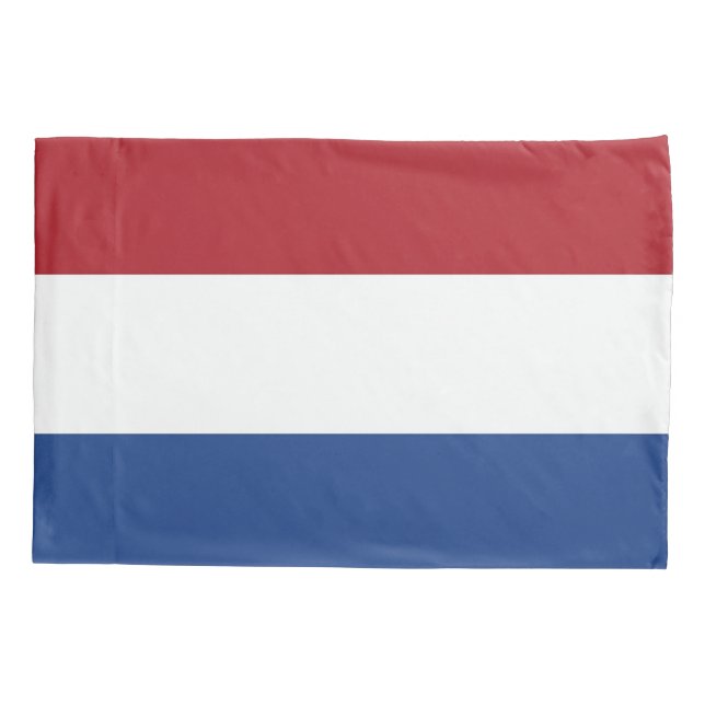 Funda De Cojín Bandera patriótica monopilar de los Países Bajos (Reverso)