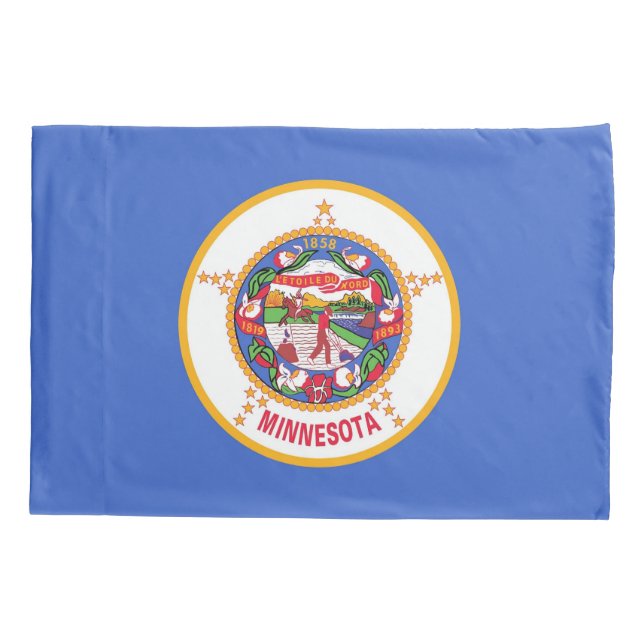 Funda De Cojín Bandera Patriótica monopilar de Minnesota (Reverso)