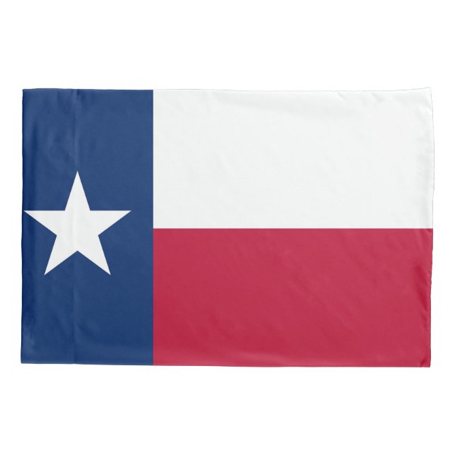 Funda De Cojín Bandera Patriótica Monopilar de Texas (Reverso)