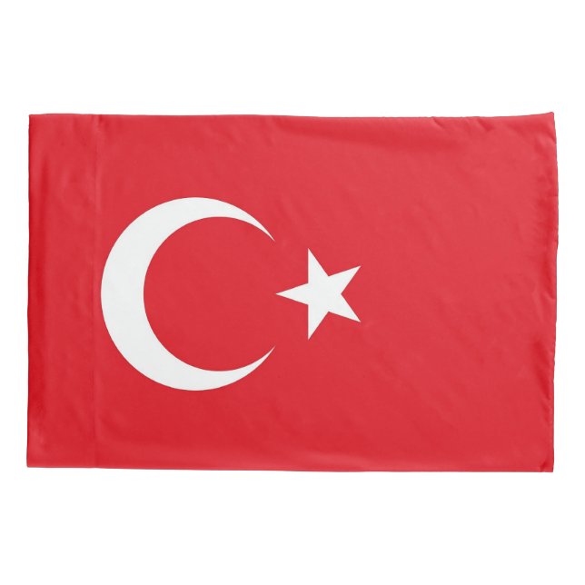 Funda De Cojín Bandera Patriótica monopilar de Turquía (Reverso)
