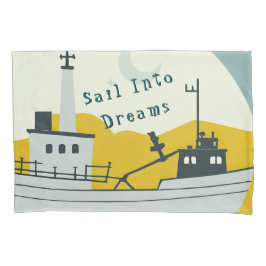 Funda De Cojín Barco de la Luna Nórdica