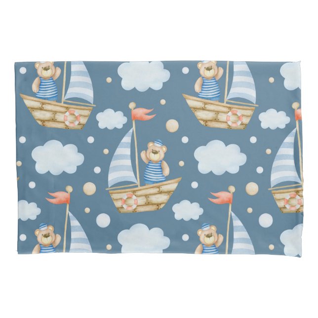Funda De Cojín Barco De Oso Cuto (Anverso)