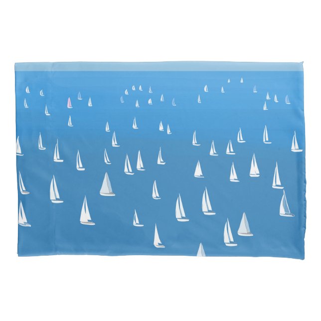 Funda De Cojín Barcos de vela en el mar azul profundo - Regatta (Anverso)
