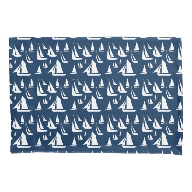 Funda De Cojín Barcos náuticos Azul de la Marina Náutica (Anverso)