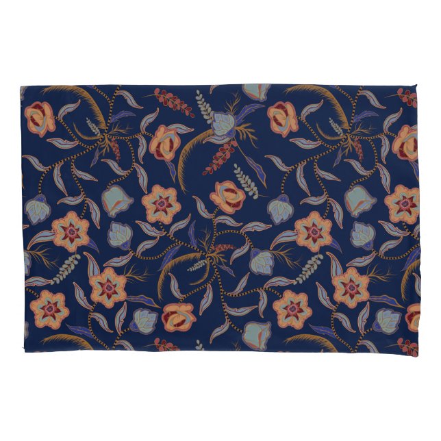 FUNDA DE COJÍN BATIK FLORAL BOTANICAL (Anverso-izquierdo)