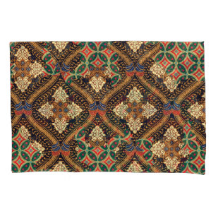 Funda De Cojín Batik indonesio basado en plantas: Patrones distin