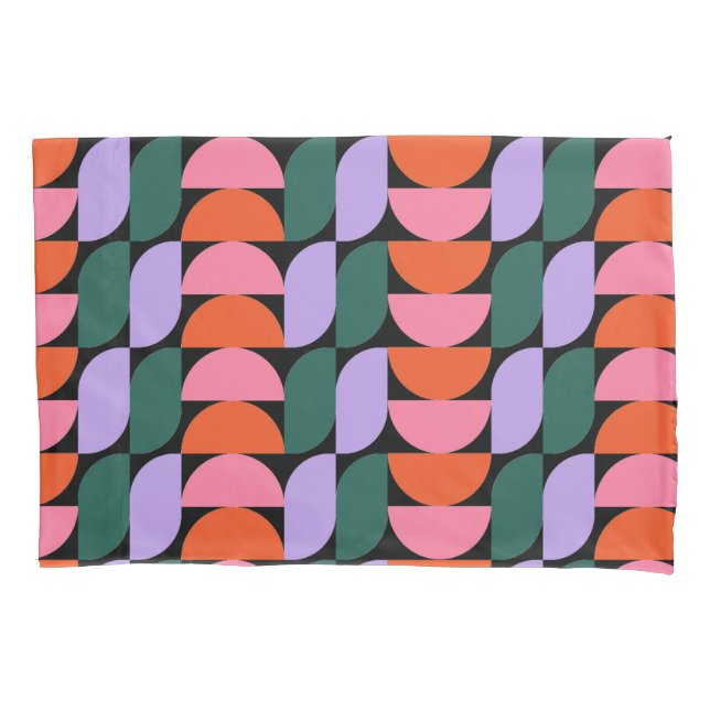 Funda De Cojín Bauhaus Mid Century Moderno Geométrico MCM Retro (Anverso)