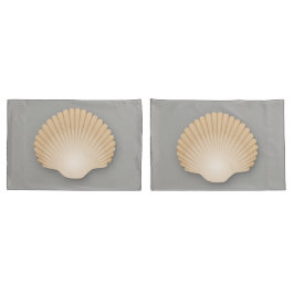 Funda De Cojín Beachy Tan Scalloped Seashell