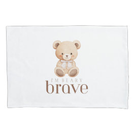 Funda De Cojín beary brave childhood cancer sick kids cute 