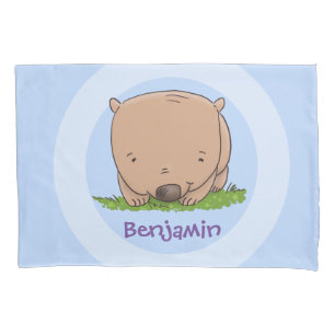 Funda De Cojín Bebé lindo ilustracion personalizado de wombat aus