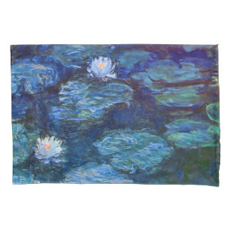 Funda De Cojín Bella Artes de Water Lily Pond en Blue Monet