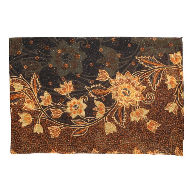 Funda De Cojín Belleza de arte batik indonesio malasio (Anverso)