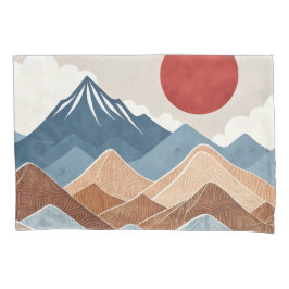 Funda De Cojín Belleza del atardecer en montañas