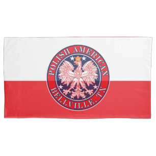 Funda De Cojín Bellville Texas Águila Polaca Estadounidense