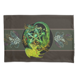 Funda De Cojín Bendito sea el dragón del Pentáculo Art Nouveau