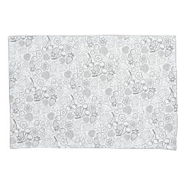 Funda De Cojín Berry Strawberry Cherry Black Hand drawn Modern.