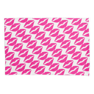 Funda De Cojín Besos blancos y blancos tacto de cuello Funda-Mate