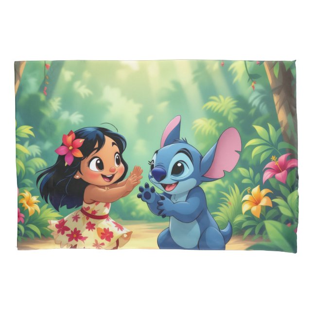 Funda De Cojín Beste Freunde fürs Leben – Lilo & Stitch   (Anverso)
