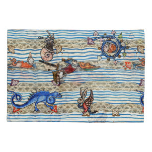 FUNDA DE COJÍN BESTIARIO MEDIEVAL, ANIMALES DE FANTASÍA DE MONSTR