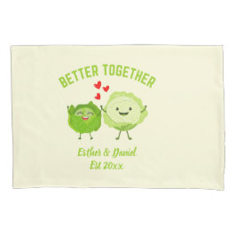 Funda De Cojín BETTER TOGETHER Cute Cabbage Valentine Couples