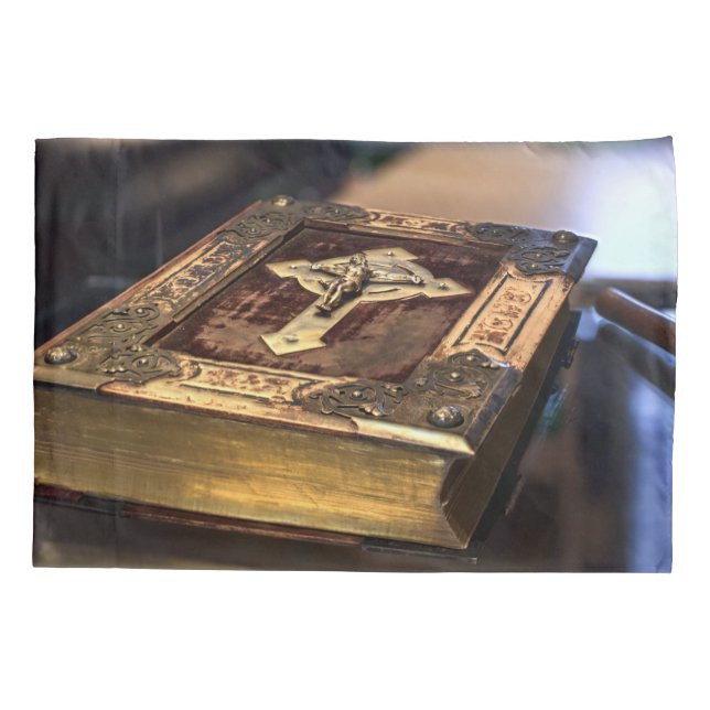 Funda De Cojín Biblia cristiana antigua (Reverso)