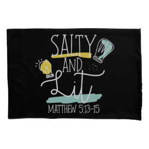 Funda De Cojín Biblia Cristiana Verse Salty Y Lit Matthew