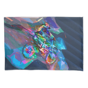 Funda De Cojín Bici coloreada creyón estupendo de la suciedad en