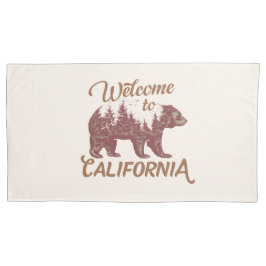 Funda De Cojín Bienvenidos a California Bear Forest