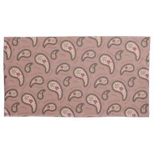 Funda De Cojín Biología de la Mocha Marrón de Paramecia Paisley C