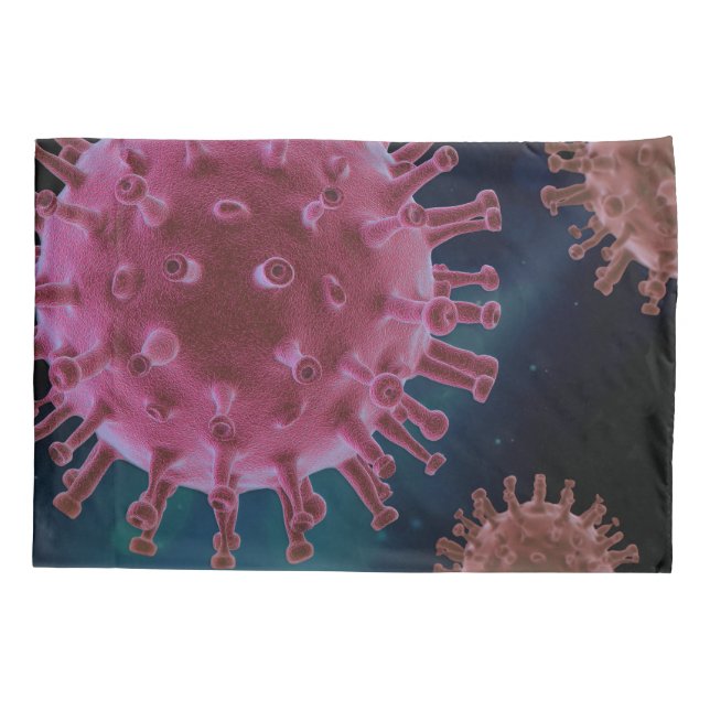 Funda De Cojín Biología del virus Covid (Reverso)